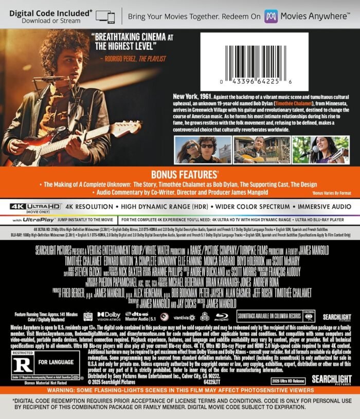 A Complete Unknown - UHD/BD Combo + Digital - Image 2