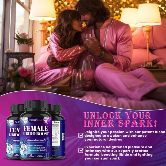 #1 Fast Acting Highly Effective Libido Booster for Women-Female Libido Booster for Hormonal Balance, Mood & Drive - with Maca Root, Ginseng, Tribulus, Gingko & Ashwagandha - 60 Capsules - Image 4