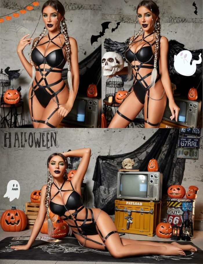 Avidlove Lingerie Sets for Women Sexy Bodysuit Lace Lingerie One Piece Babydoll Strappy Lingerie with Push Up Bra Support - Image 3