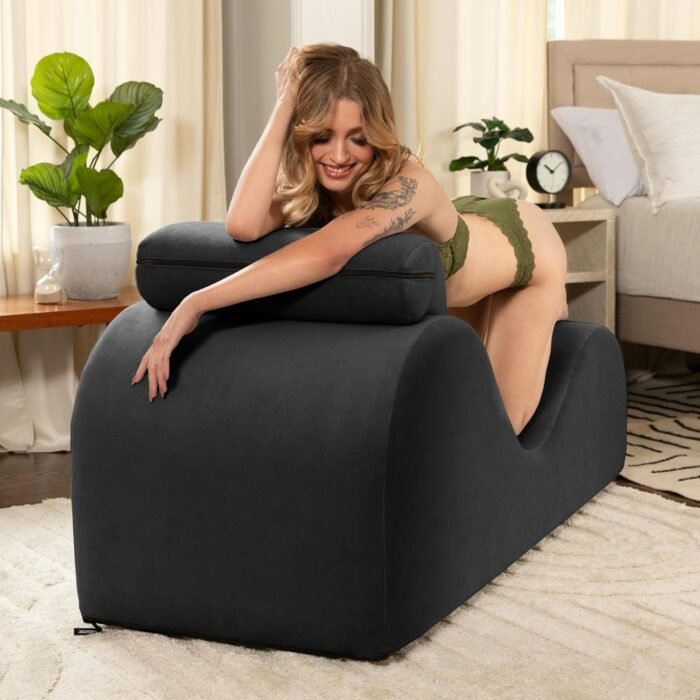 Liberator Esse Sensual Sex Lounge Chair, Black Velvish - Image 4