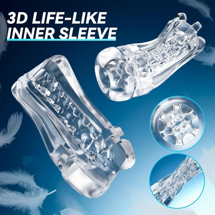 EINSEO Automatic Sucking Male Masturbators - Upgraded 7 Vibration & Suction Hands Free Pocket Pussy Male Stroker with 3D Realistic Textured, Blowjob Toy Mens Adult Male Sex Toys for Men Sex Machine - Image 6