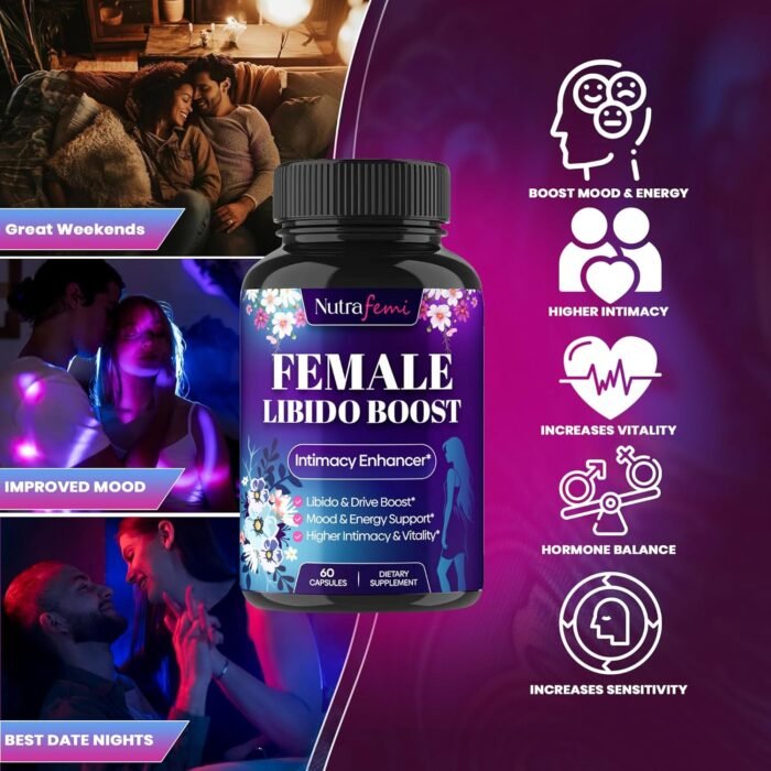 #1 Fast Acting Highly Effective Libido Booster for Women-Female Libido Booster for Hormonal Balance, Mood & Drive - with Maca Root, Ginseng, Tribulus, Gingko & Ashwagandha - 60 Capsules - Image 7