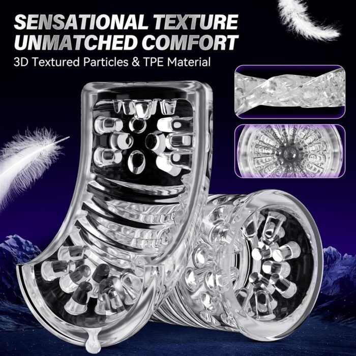 Automatic Male Masturbator Sex Toys for Men - Adult Toy Male Sex Toys with 7 Thrusting & 7 Rotating Modes,Hands Free Pocket Pussy Sex Machine with Visual Window & Suction Base Electric Penis Pump - Image 4