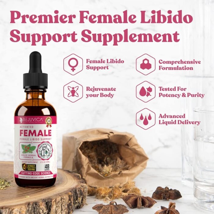 Rejuvica Health Activated Female - Advanced Female Libido Support Supplement - Liquid Delivery for Better Absorption - Maca, Horny Goat Weed, Damiana & More! - Image 2