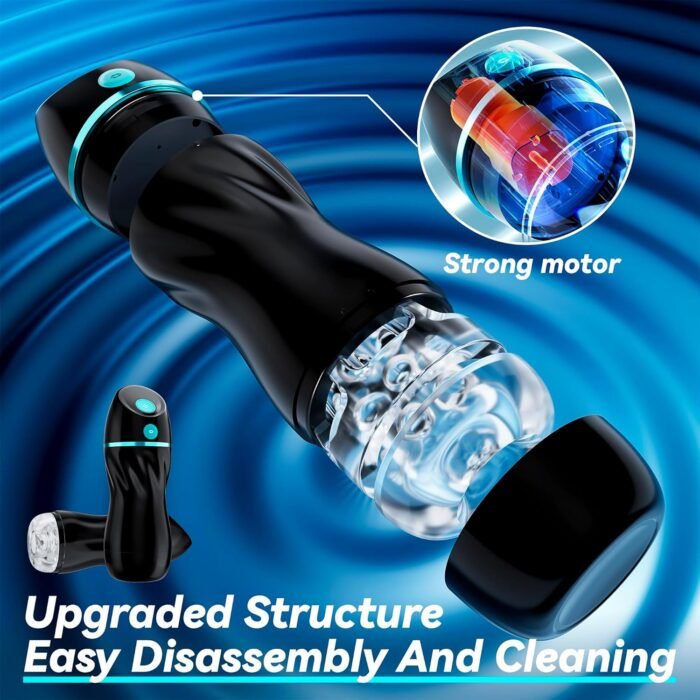 EINSEO Automatic Sucking Male Masturbators - Upgraded 7 Vibration & Suction Hands Free Pocket Pussy Male Stroker with 3D Realistic Textured, Blowjob Toy Mens Adult Male Sex Toys for Men Sex Machine - Image 7