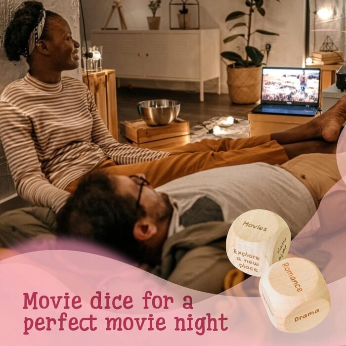 Date Night Dice Game for Adults - Food Decider Dice Games for Date Night Gifts Ideas, Christmas Couple Gifts for Him and Her, Dinner Decision Dice Funny Valentines Day Gifts for Boyfriend - Image 5