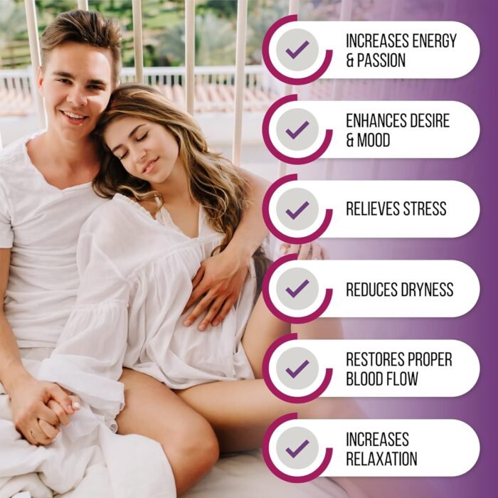 Female Libido Booster for Women - Increase Passion, Desire & Excitement - Relieve Stress, Reduce Dryness & Heighten Sensitivity, Hers Hornygoatweed Energy Supplement for Women in the Mood Enhancer - Image 3