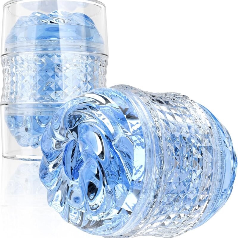 Spiral Motion Male Masturbator Adult Sex Toys for Men - Manual Sucking Stroker Realistic Pocket Pussy for Men Masturbation Sleeve, Open Ended Crystal Blowjob Sex Toy, MHYNNR Pocket Pussies Penis Toys