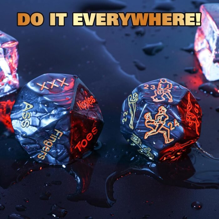 Dovelo Sex Dice Set for Adult Couples Sex Games, 5pcs Sex Party Dice with 48 Ways to Play Fun Romantic Role Play Sex Toys Game for Adult Couples - Image 5