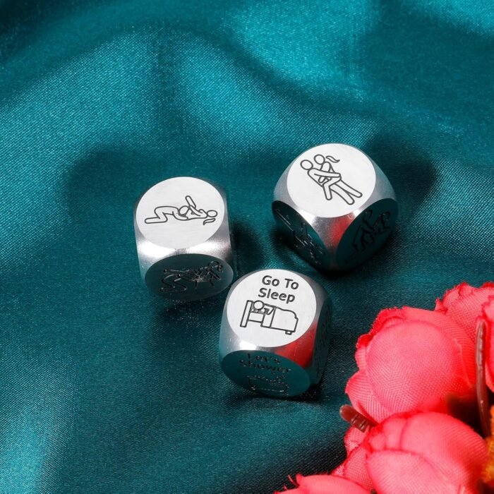 Sex Dice Adult Sex Toys Couples Games Date Night Dice Ideas Gifts for Boyfriend Girlfriend Romantic Gifts for Husband Wife Birthday Anniversary Steel Gift for Men Women Stocking Stuffer Valentines Day - Image 4