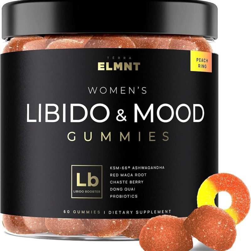 4,050mg Libido Booster for Women KSM-66 Ashwagandha Gummies w. 30x Strength Red Maca Root - Strongest Female Libido Mood Booster + Hormone Balance for Women Cortisol Reducer & Stress Relief Gummy