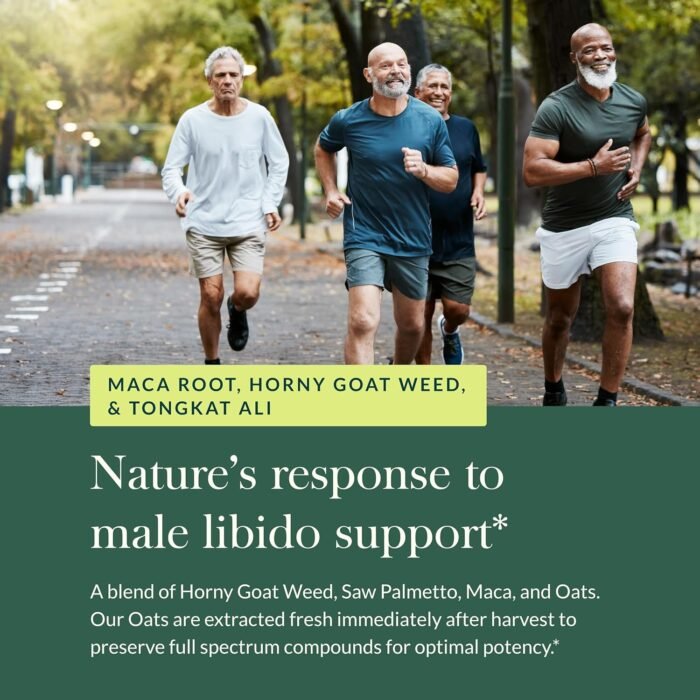 Gaia Herbs Male Libido - Herbal Supplement with Saw Palmetto, Horny Goat Weed, Maca & Oats - Supports Stamina, Vitality & Hormone Balance for Men - 60 Vegan Liquid Phyto-Capsules (20-Day Supply) - Image 5
