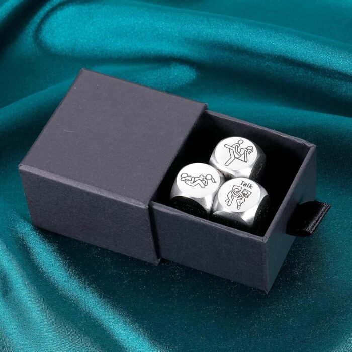 Sex Dice Adult Sex Toys Couples Games Date Night Dice Ideas Gifts for Boyfriend Girlfriend Romantic Gifts for Husband Wife Birthday Anniversary Steel Gift for Men Women Stocking Stuffer Valentines Day - Image 3
