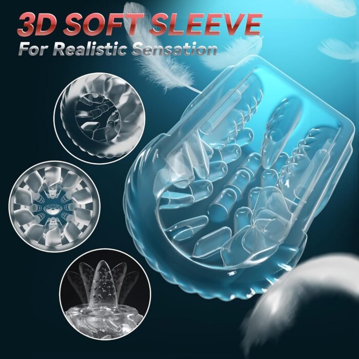 Automatic Male Masturbator Penis Pump, Male Sex Toys for Men Sex Toy Adult Toys Pocket Pussy Male Stroker Male Masturbators with 3 Pump & 7 Thrusting Rotating Vibrating Sucking Sex Machines & Devices - Image 6