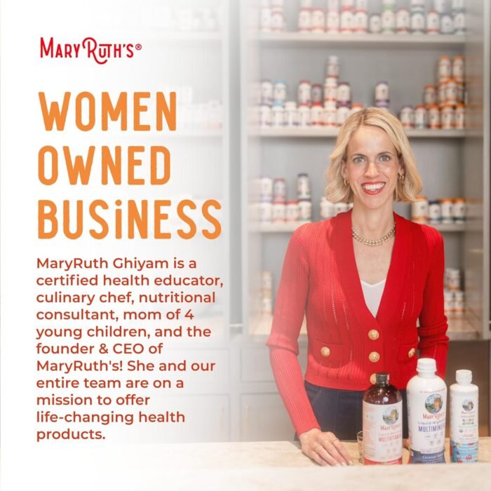 MaryRuth Organics Liquid Multivitamin Lustriva® Hair Growth for Women| Biotin 10000mcg | Vitamin D, B |Clinically Tested for Thicker Hair, Wrinkles, Fine Lines, Skin Care| Ages 18 | 15.22 Fl Oz - Image 9