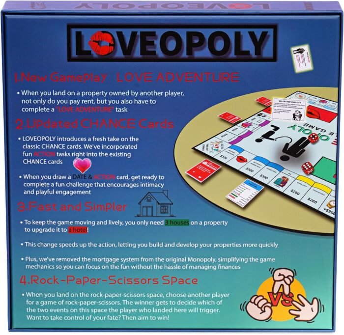 LOVEOPOLY - Couple Board Game for Date Night, Romantic Gift for Him and Her, Boyfriend, Girlfriend, Wife, Husband, Wedding, or Anniversary - Image 2