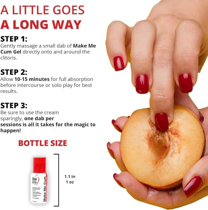 Adam & Eve Make Me Cum Water Based Clitoral Sensitizer Clear Gel - Personal Sexual Lubricant for Women - Increases Sensitivity for Stronger Orgasm - Lube for Sex and Masturbation - Clear 1 oz. - Image 4