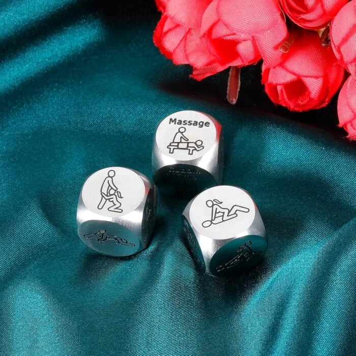 Sex Dice Adult Sex Toys Couples Games Date Night Dice Ideas Gifts for Boyfriend Girlfriend Romantic Gifts for Husband Wife Birthday Anniversary Steel Gift for Men Women Stocking Stuffer Valentines Day - Image 5