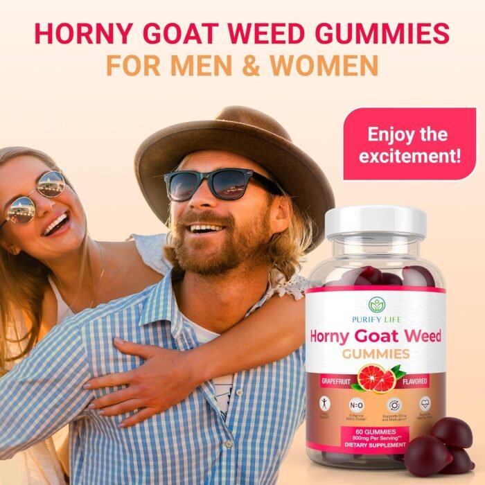 Potent Horny Goat Weed for Men and Women (Max Potency Chews 800mg), Horny Goat Weed Extract Gummies for Energy Management, Performance and Stamina - Vegan, Gluten-Free, Natural Grapefruit Flavor - Image 5