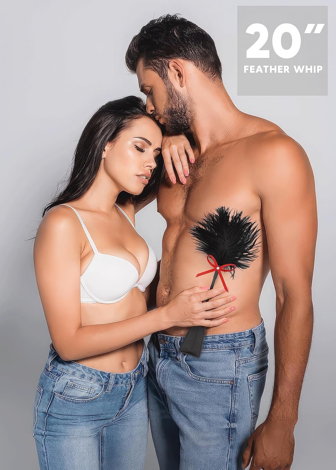 Adult Sex Set Faux Feather Sex Tickler Mask BDSM Tickler Adult Blindfold Sexy Flogger SM Adult Paddle Spanking Tickler BDSM Starter Kit - Image 3