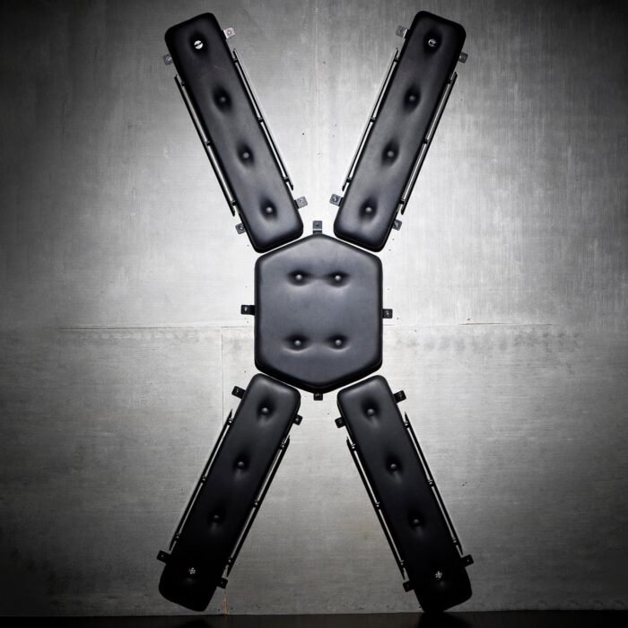 MASTER SERIES Masters St. Andrew's Cross Bondage Furniture for Men, Women, & Adult Couples, Durable Frame and Multiple Attachment Points for Restraints, Handcuffs, & BDSM Accessories, 1 Piece, Black - Image 3