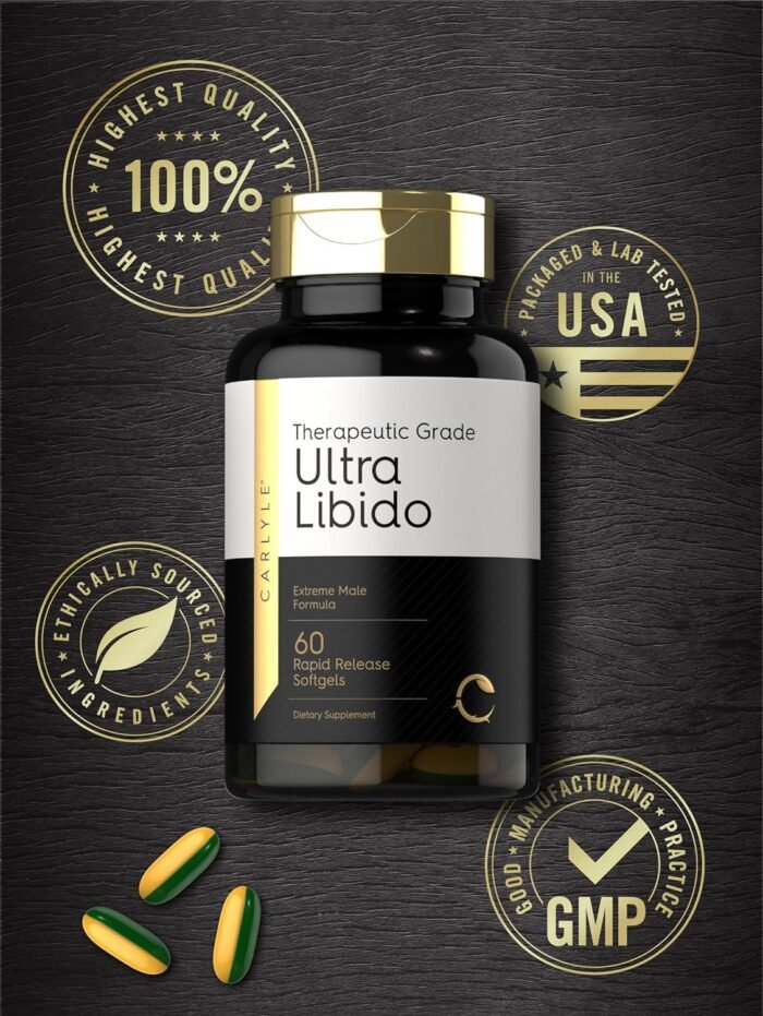 Carlyle Ultra Libido Supplement for Men | 60 Softgel Capsules | Extreme Male Formula | Non-GMO & Gluten Free - Image 6
