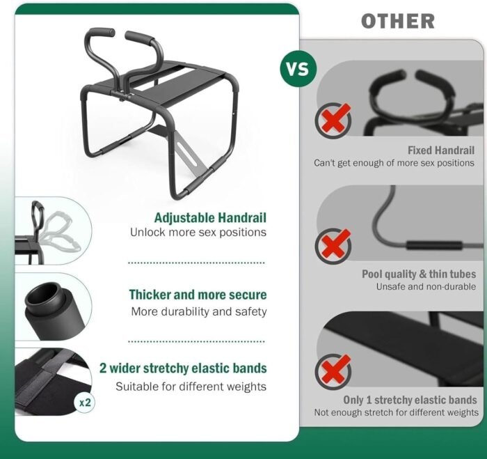 with Inflatable & Portable, Energy-Saving Sex Chair with Handles, Love Sex Furniture Erotic Chair, Multifunction Inflatable Pillow Position Sex Toy Multifunction, for Couples - Image 3