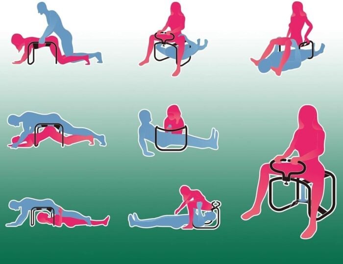 with Inflatable & Portable, Energy-Saving Sex Chair with Handles, Love Sex Furniture Erotic Chair, Multifunction Inflatable Pillow Position Sex Toy Multifunction, for Couples - Image 6