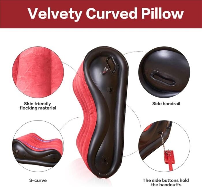 with Inflatable & Portable, Energy-Saving Sex Cushion Inflatable Sex Pillow for Couples Adult Game, Inflate Sex Sofa Sex Furniture, Love Position Aids Pads Sex Chair, Portable Mount Stool Elastic Fur - Image 5