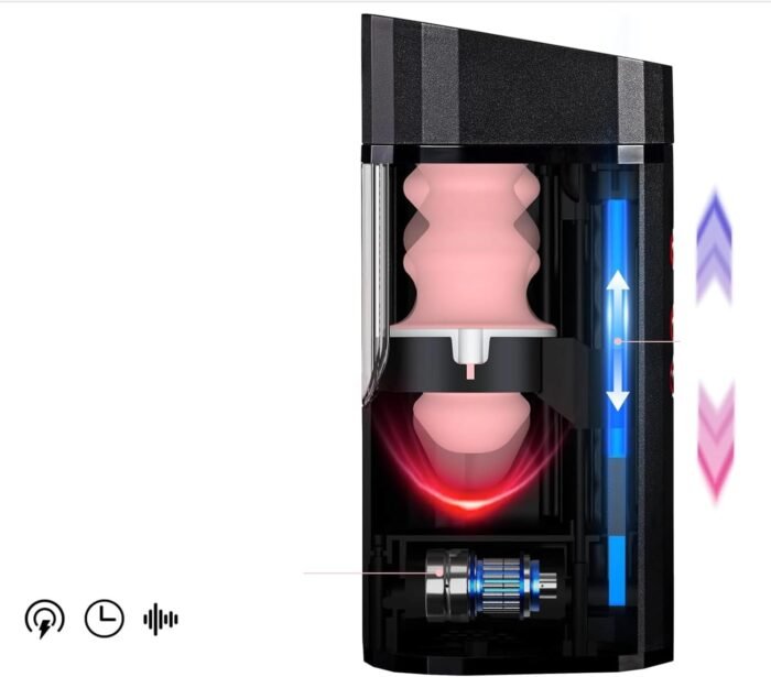 Hands - Free Male Masturbator with 10 Thrusting Modes and Wearable Strap FX57596 - Image 2