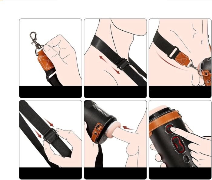 Hands - Free Male Masturbator with 10 Thrusting Modes and Wearable Strap FX57596 - Image 5