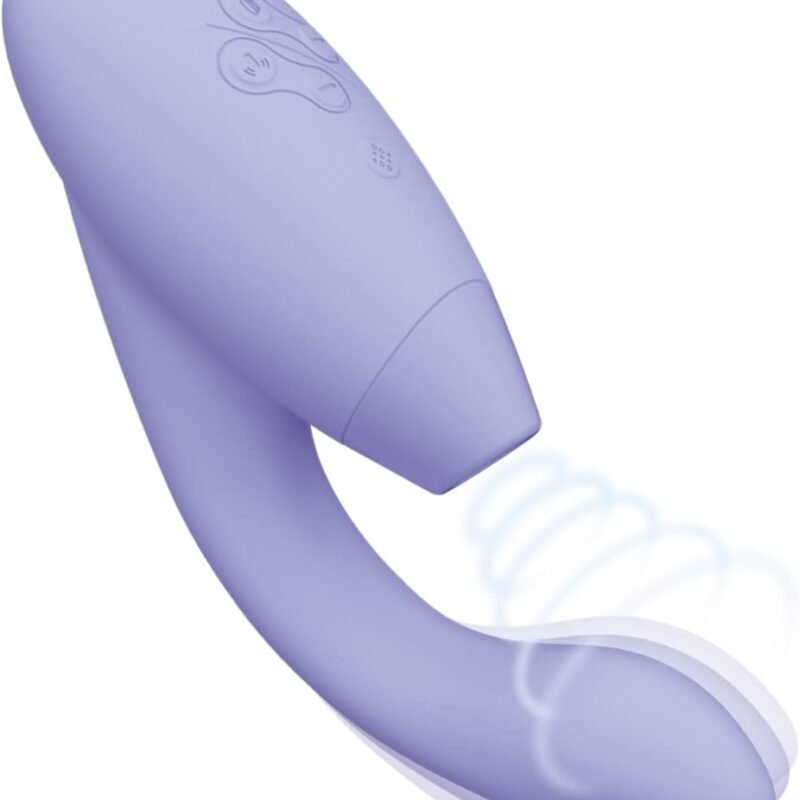 Womanizer Duo 2 Clitoral Sucker Rabbit Vibrator Sex Toy | Clit Sucking Gspot Vibrating Stimulator | Clitoris Suction | Sexual Pleasure Device | Dildo | Adult Toys for Women | Dual Stimulator | Lilac
