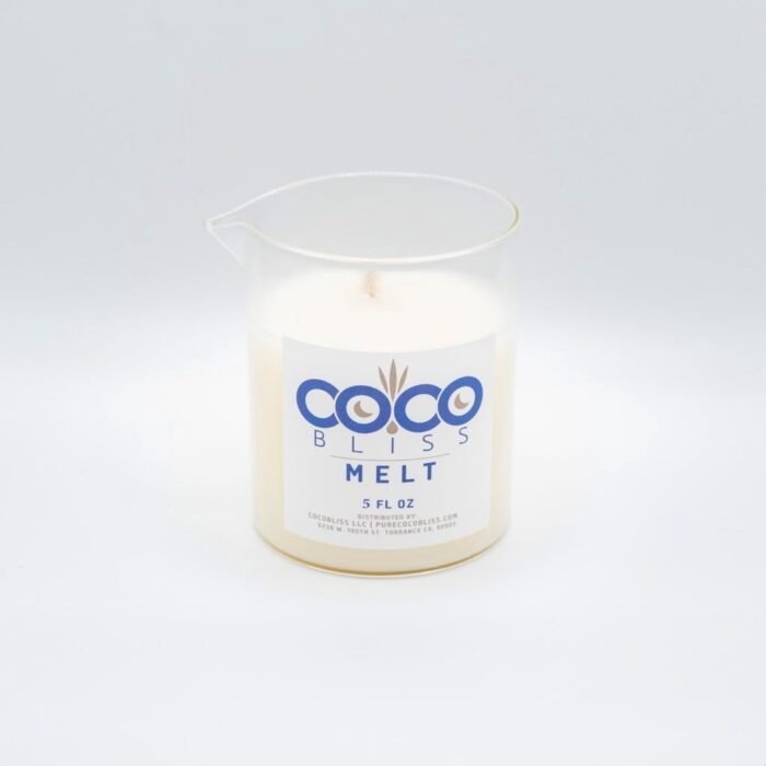 Coco Bliss Melt - Massage Candle Natural Coconut Moisturizing Body Oil Candles for Women, Men & Romantic Couples | Body Essential Oil Candle Vanilla Scent, Vitamin E Almond Oil, Cocoa Butter - 5oz - Image 3