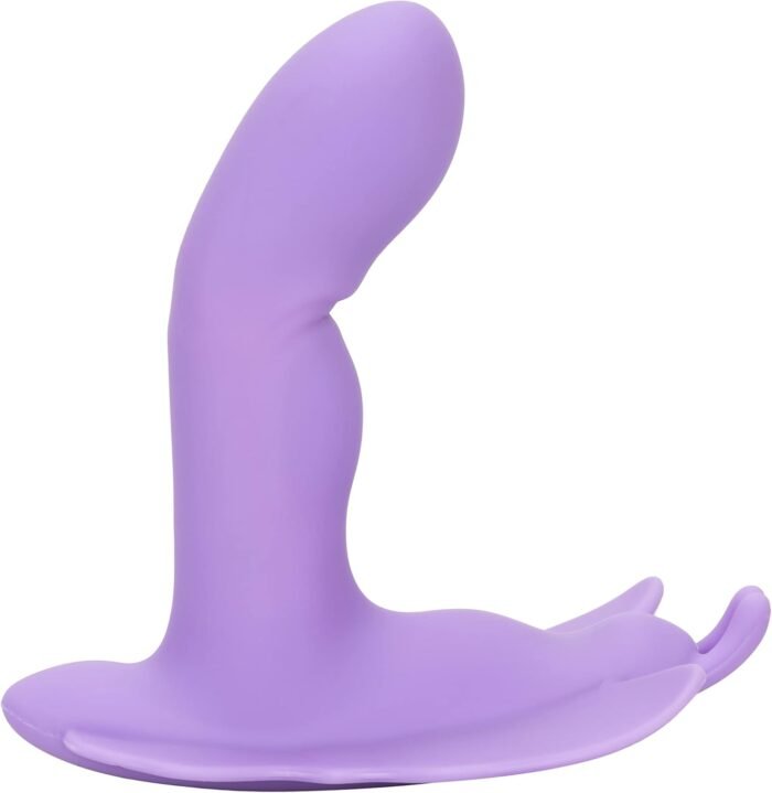 CalExotics Venus Butterfly Silicone Remote Rocking Penis – Hands Free Strap On Personal Massager Probe with Controller – Waterproof Adult Vibrator Sex Toy for Couples - Purple - Image 3