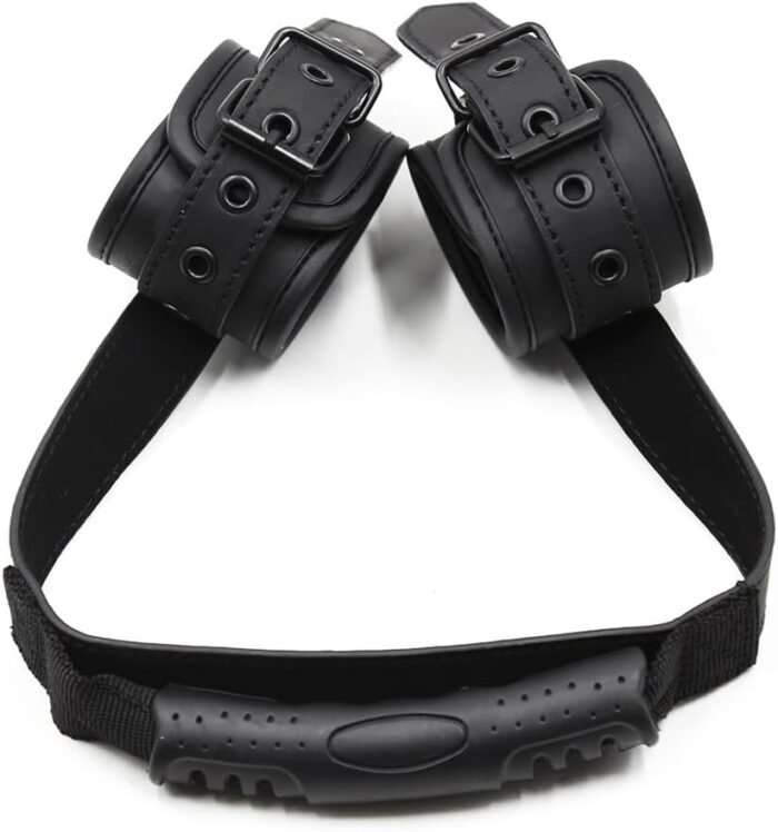Adult Leather SM BDSM Handcuffs Bondage Erotic Sex Toy for Women Couples Handcuffs Restraint Set Fetish Slave Role Play Sex Toy Adjustable Hand Restraints Bondage Set - Image 3