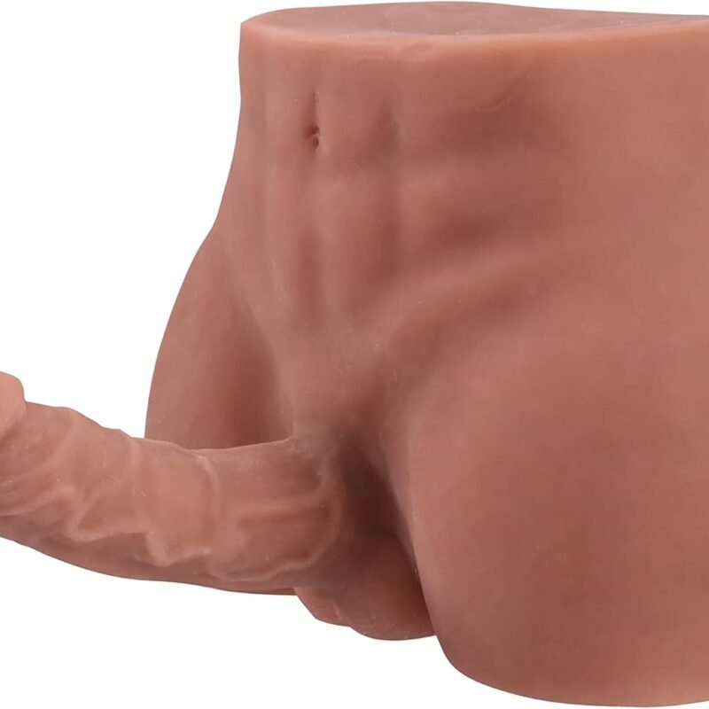 8.0LB Torso Male Sex Doll with Realistic Dildo and Testis, Anal Male Masturbator with Tight Hole for Men Masturbation, Gohya Unisex Sex Toy for Couple Brown