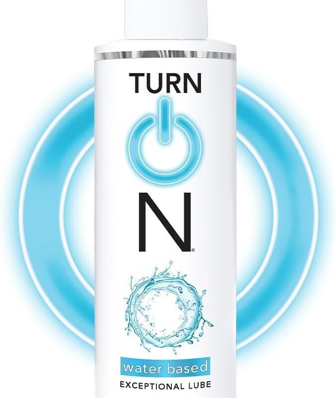 Turn On Water-Based Premium Personal Lubricant | Long Lasting, Ph Balanced, Hypoallergenic, Condom Safe Lube for Men, Women, and Couples, 12 fl oz