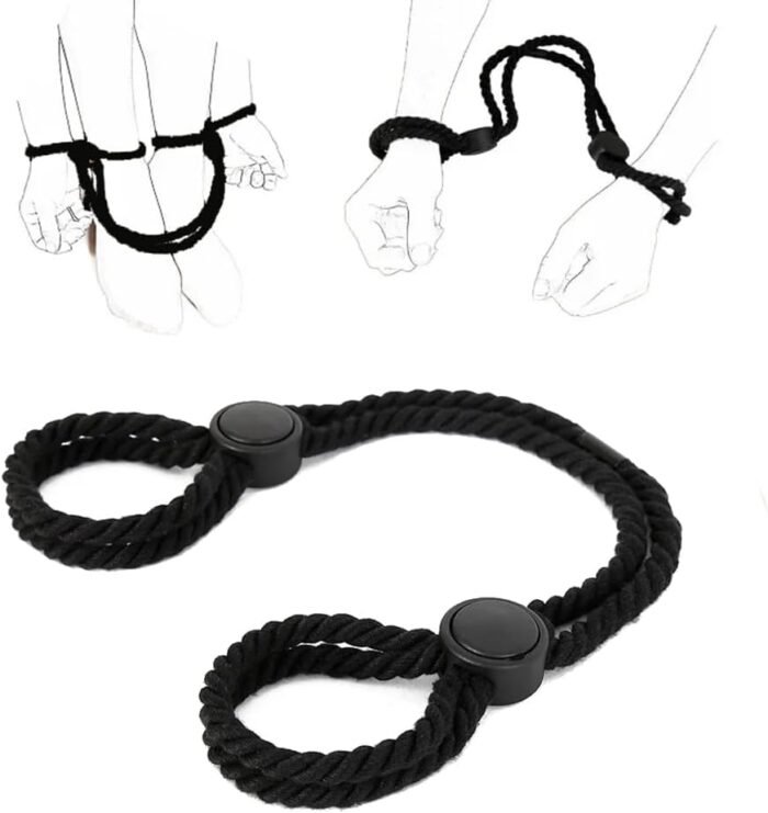 BDSM Sex Bondage Rope Sexual Restraints Sex Toys for Women with Adjustable Buckle Leg Strap Handcuff for Couple SM Slave Sex Game Play