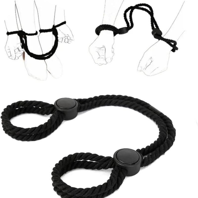 BDSM Sex Bondage Rope Sexual Restraints Sex Toys for Women with Adjustable Buckle Leg Strap Handcuff for Couple SM Slave Sex Game Play