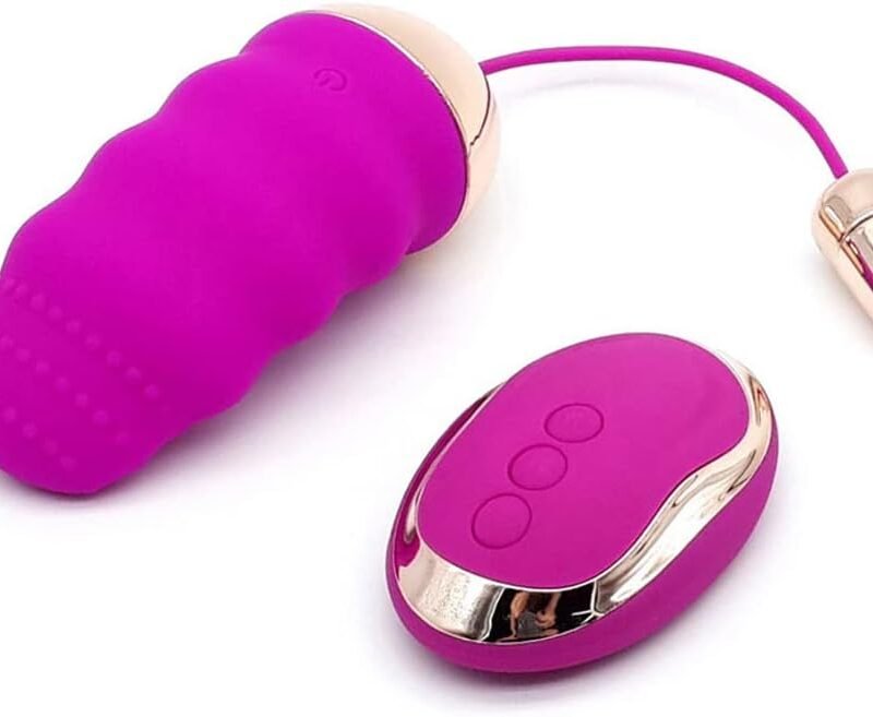 Remote Control Bullet Vibrator, Vibrating Love Egg Silicone Tongue Bullets Clitoral Nipple Stimulator, 10 Vibration Small Adult Sex Toy for Women & Couples(Purple)