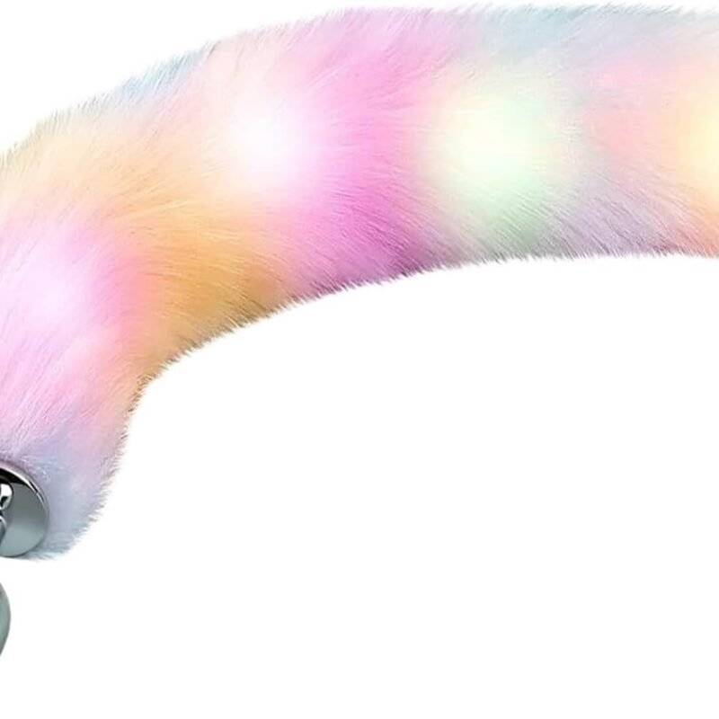 Sexy Fox Tail Anal Plug Sex Foreplay Glowing Adult Toys Fashion Role-Playing Stopper Furry Pink Faux Fox Tail Couples Lover Flirting Libido Stimulation Toys (Size : S)