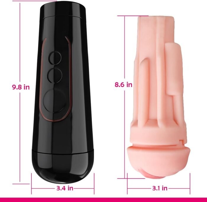Male Masturbator Cup, Quiet Adult Sex Toys for Men Realistic Pocket Pussy Vagina Textured with 7.5in Depth Lifelike Soft and Man Masturbation Stroker - Image 6