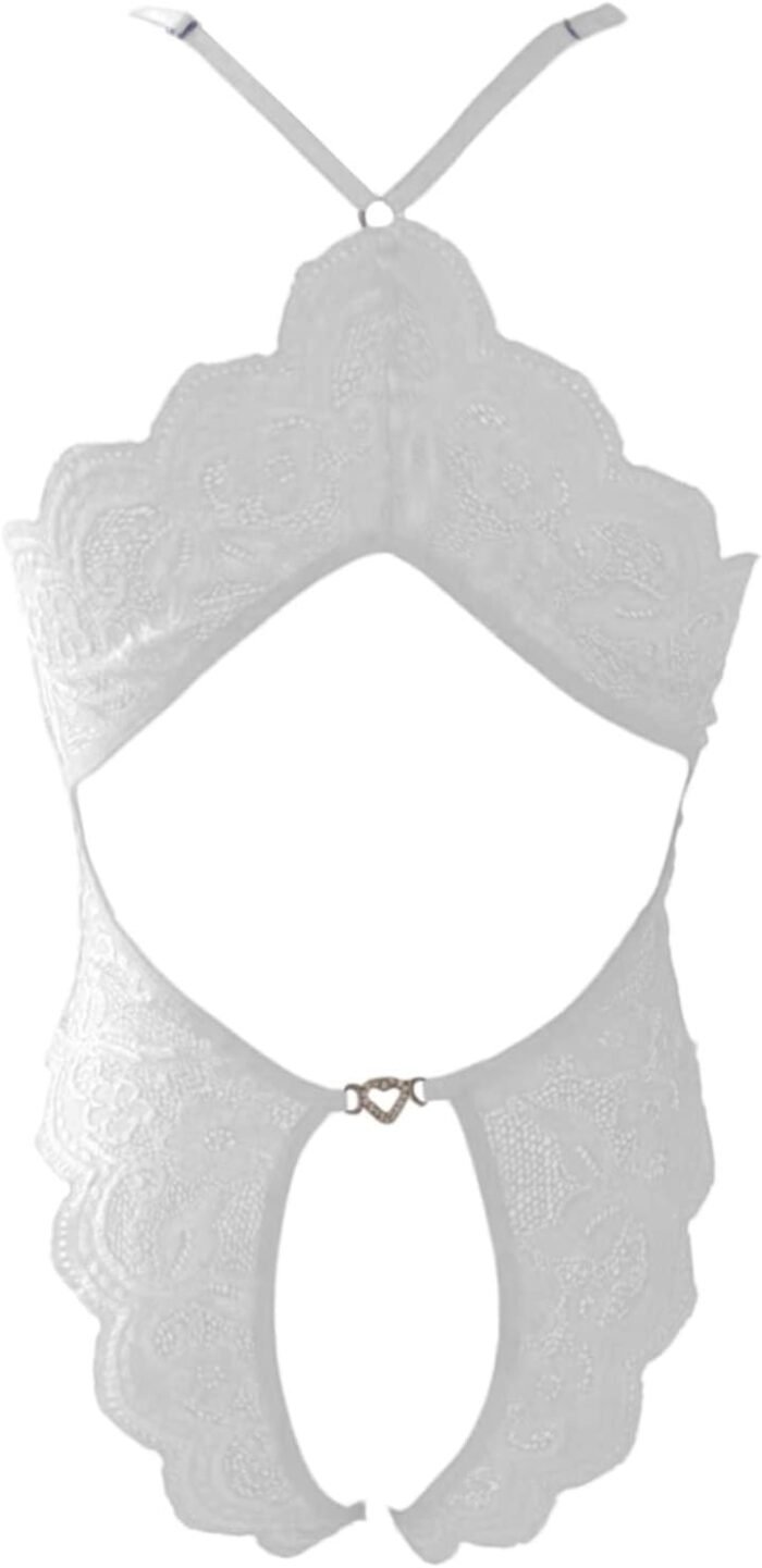 Womens Lingerie Sets Adjustable Nightwear Crop Top and Shorts Teddy Babydolls Backless Slips Set - Image 2