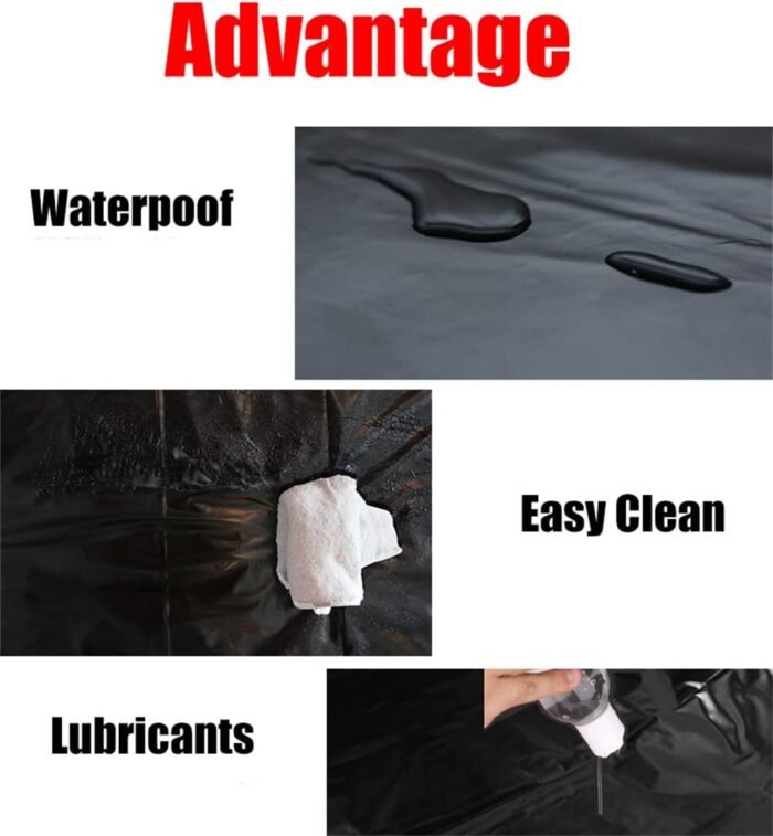 BDSM Waterproof Adult Sex Bed Sheets, Mess-Proof Play Sheet for Adults,Versatile Waterproof Bed Mattress Cover for Couple Messy Play and Bed Protection - Image 2