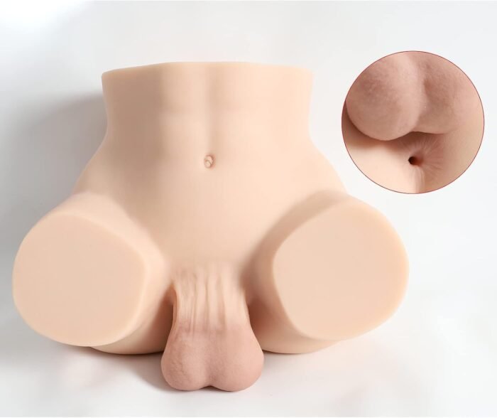 Male Masturbator Sex Anus Doll, Realistic Big Butt Ass with Fluttering Testicles & Anal Sex Stroker for Gay Masturbation, Adult Sex Toys for Gay & Men (Flesh) - Image 4