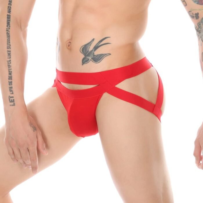 ABAFIP Mens Jockstrap Underwear Low Waist Mesh Breathable Athletic Supporter Jock Straps Spandex Hollow Hot Male Underpants - Image 4