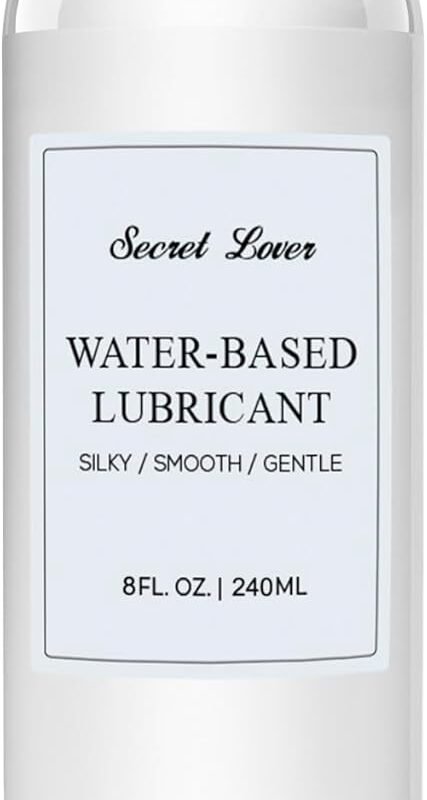 Secret Lover Water-Based Personal Lubricant, Silky Smooth Long-Lasting Lube for Women, Men, and Couples, Natural Ingredients Non-Staining, 8 Fl Oz