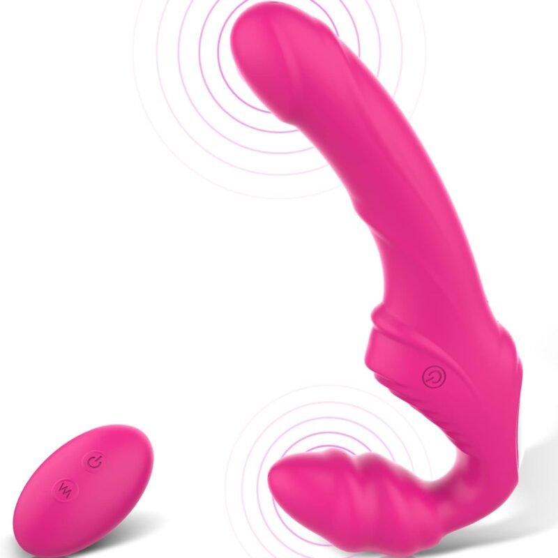 Vibrating Strapless Strap on Dildo Vibrator Sex Toys – Adorime Silicone Rechargeable Remote Control Female Clitoris Stimulate Adult Toy G-Spot Massager for Lesbian and Women