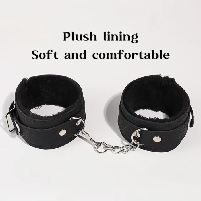 Bondage Gear Restraint Kits BDSM Sets Sex Toys for Couples 10Pcs Beginners SM Foreplay with Handcuffs Collar Nipple Clamps BallGag Blindfold Tickler Role-Play,Bed Restraints for SexPlay - Image 6