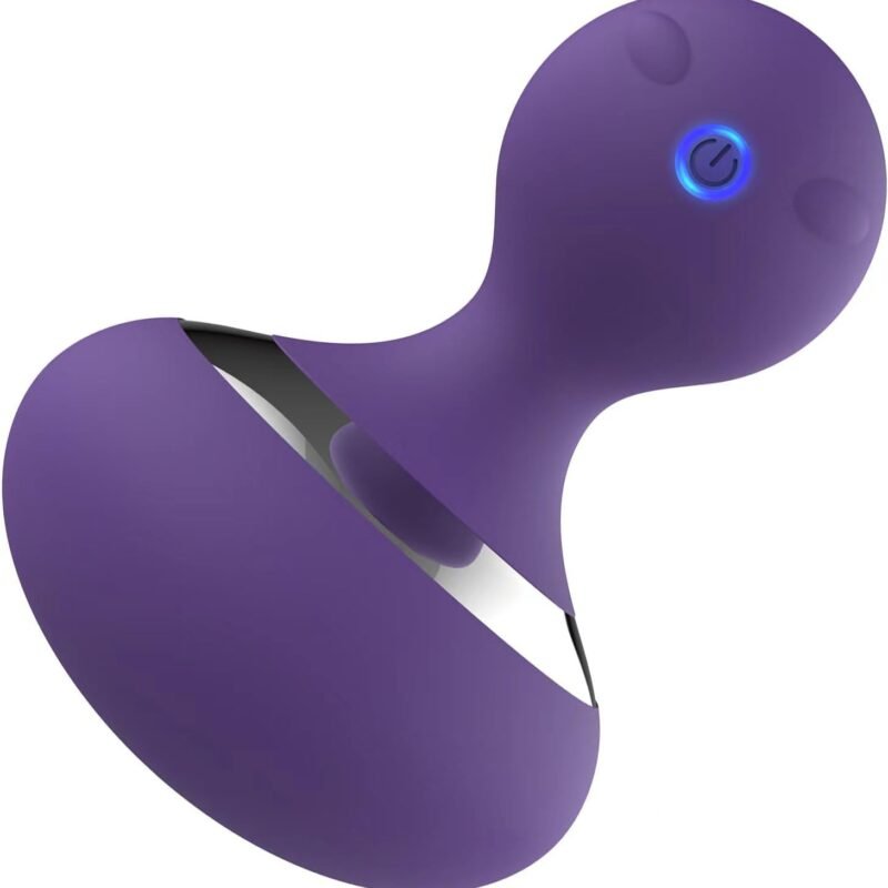 Neck Massage Ball, Home Waterproof Rechargeable Handheld Muscle Massager (Purple)